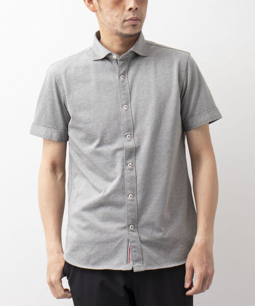 NOLLEY'S goodman（ノーリーズグッドマン）の「T/Cカノコパラシュートボタン 半袖シャツ（ビジネスシャツ・メンズ・ネイビー/ホワイト/レッド/グレー・LARGE/MEDIUM/SMALL/XX-LARGE/X-LARGE）」の12枚目の写真