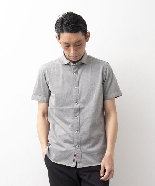 NOLLEY'S goodman（ノーリーズグッドマン）の「T/Cカノコパラシュートボタン 半袖シャツ（ビジネスシャツ・メンズ・ネイビー/ホワイト/レッド/グレー・LARGE/MEDIUM/SMALL/XX-LARGE/X-LARGE）」の13枚目の写真