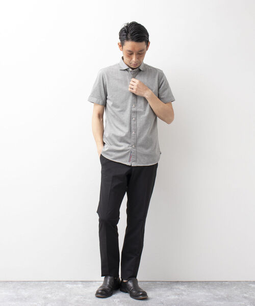 NOLLEY'S goodman（ノーリーズグッドマン）の「T/Cカノコパラシュートボタン 半袖シャツ（ビジネスシャツ・メンズ・ネイビー/ホワイト/レッド/グレー・LARGE/MEDIUM/SMALL/XX-LARGE/X-LARGE）」の15枚目の写真