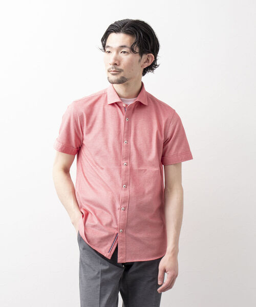 NOLLEY'S goodman（ノーリーズグッドマン）の「T/Cカノコパラシュートボタン 半袖シャツ（ビジネスシャツ・メンズ・ネイビー/ホワイト/レッド/グレー・LARGE/MEDIUM/SMALL/XX-LARGE/X-LARGE）」の17枚目の写真