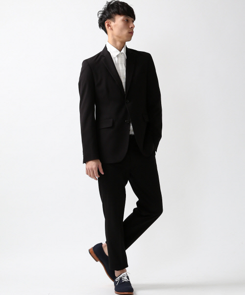 ABAHOUSE（アバハウス）の「【FLEX JACKET】【セットアップ対応】2WAYギャバ 2ボタンジャケット（テーラードジャケット・メンズ・ブラック/グレー/ネイビー・2/1/3/4）」の8枚目の写真