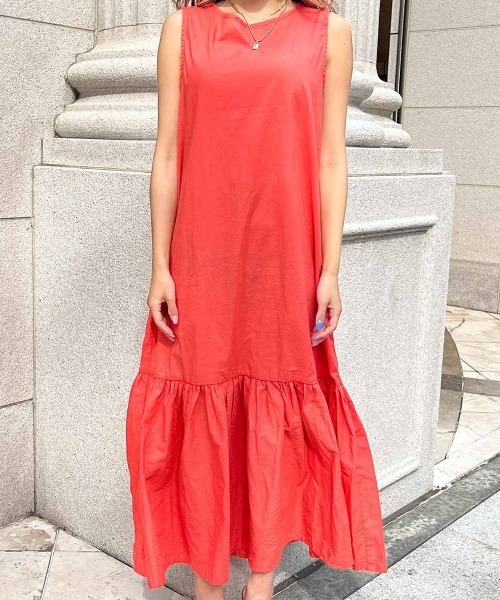 esutoreja（エストレジャ）の「デザインマキシドレス（ワンピース・レディース・ブラック/ブラウン/オレンジ/グリーン・FREE）」の6枚目の写真