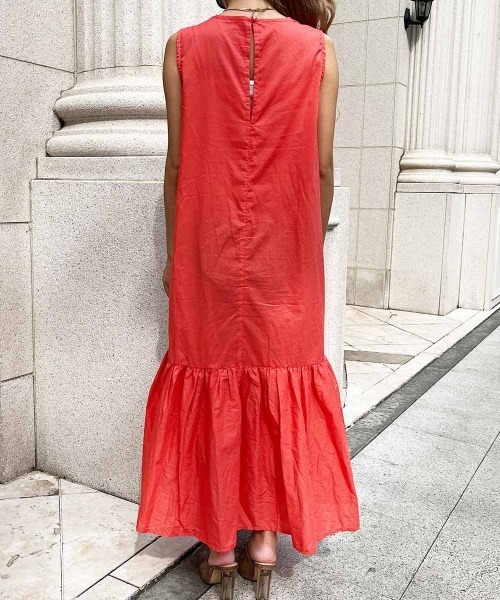 esutoreja（エストレジャ）の「デザインマキシドレス（ワンピース・レディース・ブラック/ブラウン/オレンジ/グリーン・FREE）」の10枚目の写真