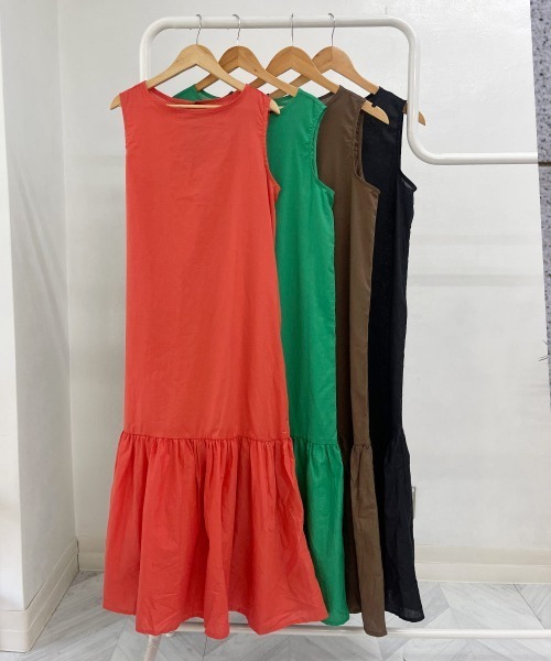 esutoreja（エストレジャ）の「デザインマキシドレス（ワンピース・レディース・ブラック/ブラウン/オレンジ/グリーン・FREE）」の16枚目の写真