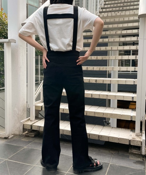 WEGO（ウィゴー）の「WEGO/フレアサロペット（サロペット/オーバーオール・レディース・ブラック・FREE）」の4枚目の写真