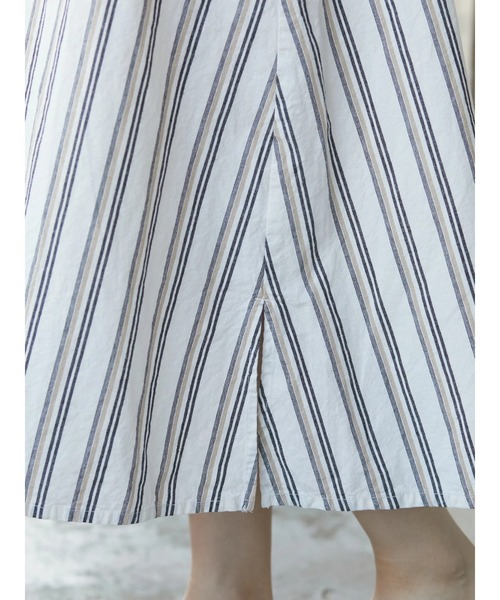 CRAFT STANDARD BOUTIQUE（クラフトスタンダードブティック）の「Vネックリネン混カフタンワンピース　＊◆（ワンピース・レディース・ストライプ・FREE）」の19枚目の写真