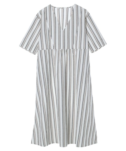 CRAFT STANDARD BOUTIQUE（クラフトスタンダードブティック）の「Vネックリネン混カフタンワンピース　＊◆（ワンピース・レディース・ストライプ・FREE）」の21枚目の写真