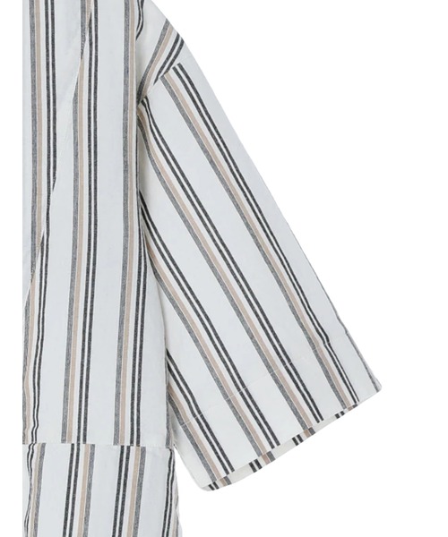 CRAFT STANDARD BOUTIQUE（クラフトスタンダードブティック）の「Vネックリネン混カフタンワンピース　＊◆（ワンピース・レディース・ストライプ・FREE）」の4枚目の写真