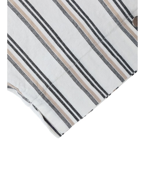 CRAFT STANDARD BOUTIQUE（クラフトスタンダードブティック）の「Vネックリネン混カフタンワンピース　＊◆（ワンピース・レディース・ストライプ・FREE）」の7枚目の写真