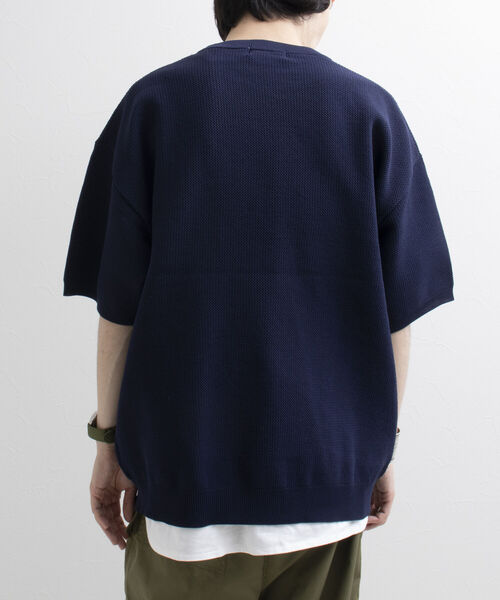 GLOSTER(グロスター)の「【GLOSTER/グロスター】《ニット+カットソーの2点SET》レイヤード バルーンニットTシャツ サマーニット(ニット/セーター・メンズ・チャコールグレー/ベージュ/オレンジ/ネイビー/ライトグリーン・S/M/L)」の16枚目の写真