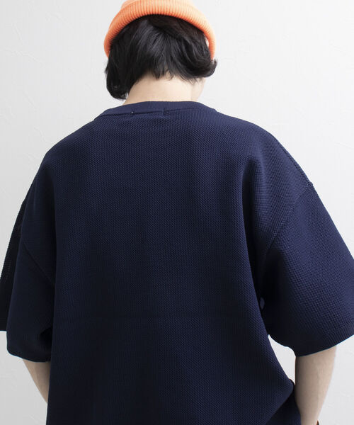 GLOSTER(グロスター)の「【GLOSTER/グロスター】《ニット+カットソーの2点SET》レイヤード バルーンニットTシャツ サマーニット(ニット/セーター・メンズ・チャコールグレー/ベージュ/オレンジ/ネイビー/ライトグリーン・S/M/L)」の20枚目の写真