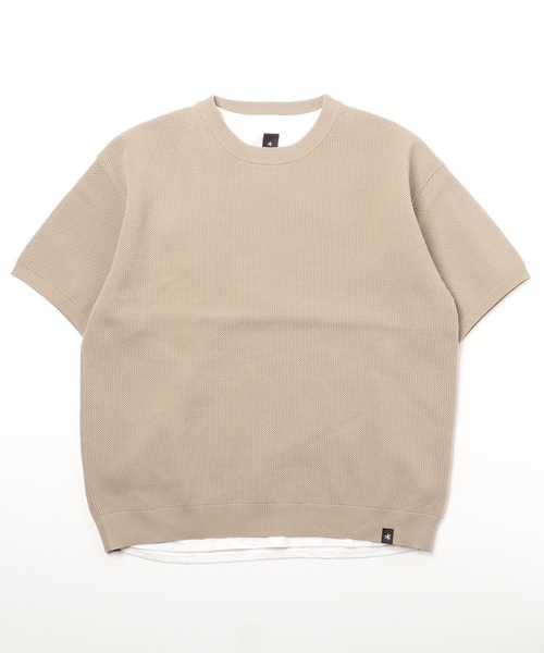 GLOSTER(グロスター)の「【GLOSTER/グロスター】《ニット+カットソーの2点SET》レイヤード バルーンニットTシャツ サマーニット(ニット/セーター・メンズ・チャコールグレー/ベージュ/オレンジ/ネイビー/ライトグリーン・S/M/L)」の6枚目の写真