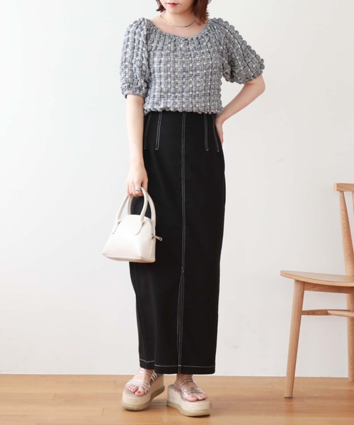 archives（アルシーヴ）の「’２ｗａｙポップコーンオフショルＴＯＰＳ’（Tシャツ/カットソー・レディース・ブラック/ネイビー/レッド/アイボリー・MEDIUM）」の22枚目の写真