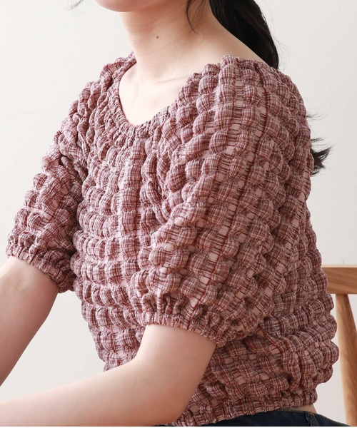 archives（アルシーヴ）の「’２ｗａｙポップコーンオフショルＴＯＰＳ’（Tシャツ/カットソー・レディース・ブラック/ネイビー/レッド/アイボリー・MEDIUM）」の21枚目の写真