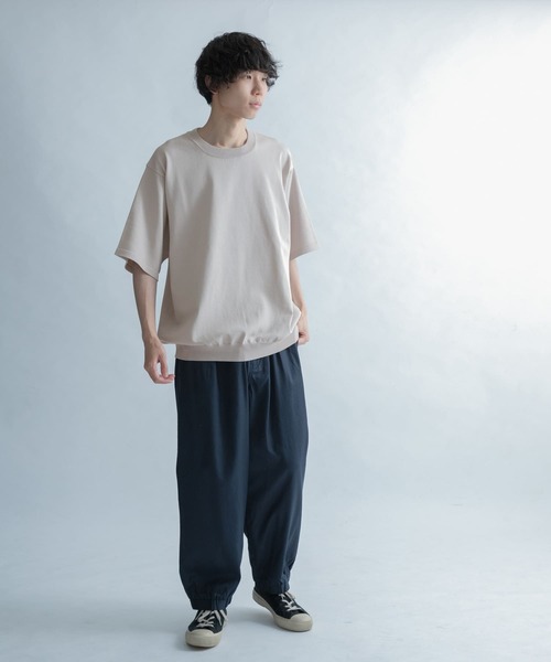 FORK&SPOON(フォークアンドスプーン)の「FORK&SPOON クルーネックニットTシャツ(Tシャツ/カットソー・メンズ・ライトグレー/パープル・4/5)」の8枚目の写真