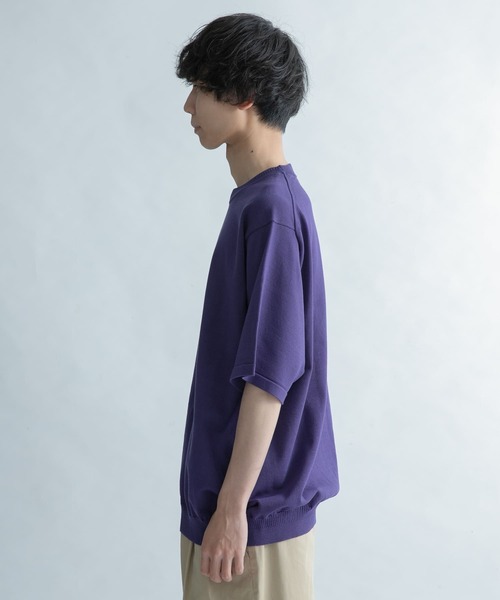 FORK&SPOON(フォークアンドスプーン)の「FORK&SPOON クルーネックニットTシャツ(Tシャツ/カットソー・メンズ・ライトグレー/パープル・4/5)」の17枚目の写真