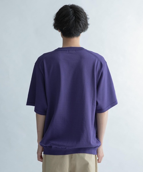 FORK&SPOON(フォークアンドスプーン)の「FORK&SPOON クルーネックニットTシャツ(Tシャツ/カットソー・メンズ・ライトグレー/パープル・4/5)」の18枚目の写真