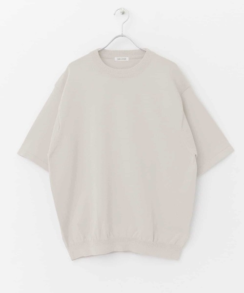 FORK&SPOON(フォークアンドスプーン)の「FORK&SPOON クルーネックニットTシャツ(Tシャツ/カットソー・メンズ・ライトグレー/パープル・4/5)」の21枚目の写真