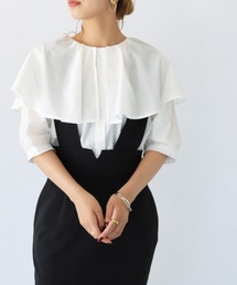 HER CLOSET | 【shemoshelly】前後２WAYラッフルカラーブラウス(シャツ/ブラウス)