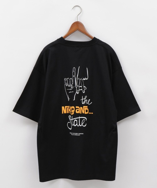 niko and...(ニコアンド)の「【LA FOOD SHOP】THE GOLDEN STATEコラボTシャツ(Tシャツ/カットソー・メンズ・ホワイト/ブラック・MEDIUM/LARGE)」の4枚目の写真