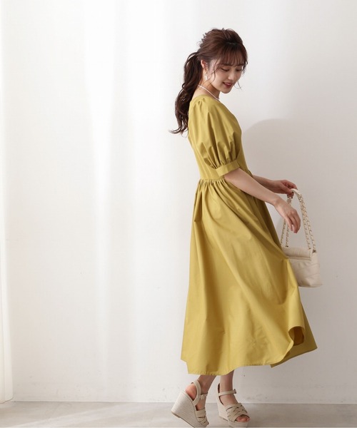 PROPORTION BODY DRESSING（プロポーションボディドレッシング）の「スクエアニットドッキングワンピース / 1212240705（ワンピース・レディース・イエロー/ボルドー/ブラック・SMALL/MEDIUM）」の8枚目の写真