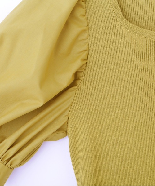 PROPORTION BODY DRESSING（プロポーションボディドレッシング）の「スクエアニットドッキングワンピース / 1212240705（ワンピース・レディース・イエロー/ボルドー/ブラック・SMALL/MEDIUM）」の19枚目の写真