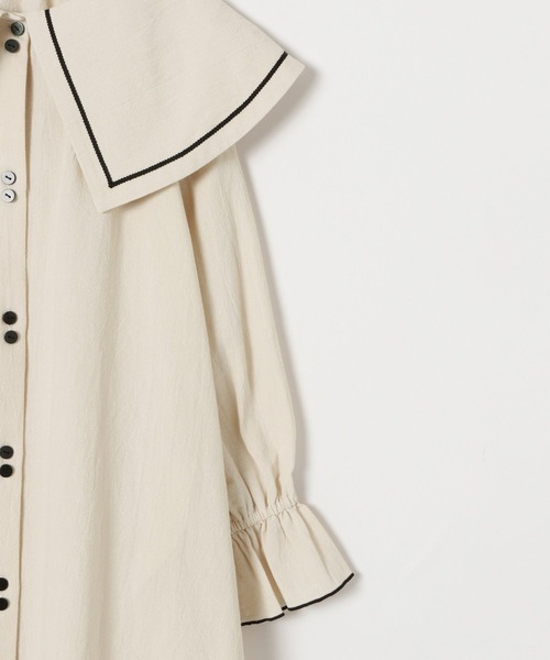 LOWRYS FARM（ローリーズファーム）の「ビッグカラーワンピース　157859（ワンピース・キッズ・ブラック/アイボリー・110cm/120cm/130cm/140cm/150cm）」の4枚目の写真