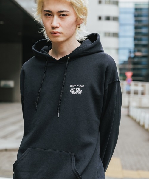 FRUIT OF THE LOOM(フルーツオブザルーム)の「FRUIT OF THE LOOM/フルーツオブザルーム FTL×ROOP TOKYO 別注 レタリングパーカー フーディ(パーカー・レディース・ホワイト/ブラック/グレー・S/L/XL/M)」の7枚目の写真