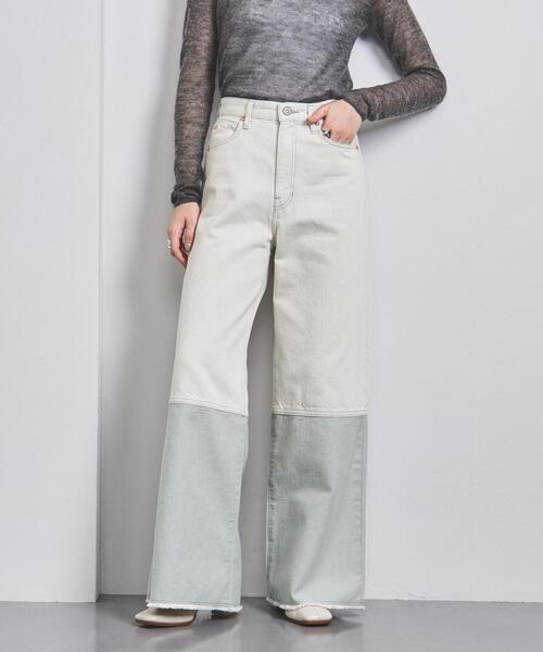 FILL THE BILL(フィルザビル)の「<FILL THE BILL>ワイド デニムパンツ(デニムパンツ・レディース・ホワイト/ブラック・27/28)」の2枚目の写真