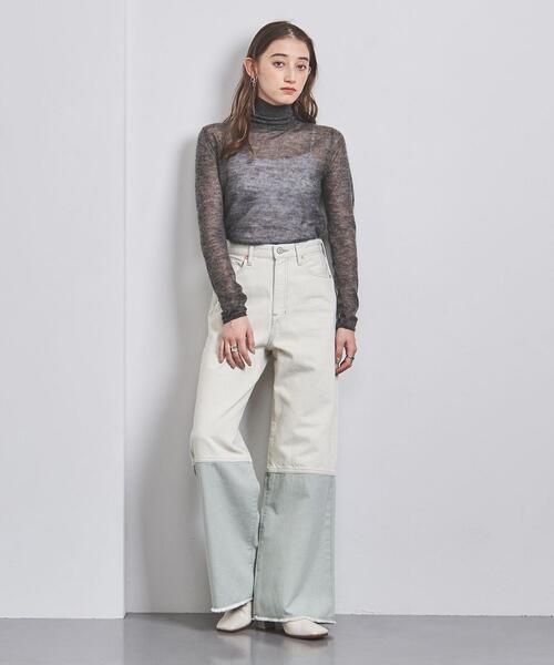 FILL THE BILL(フィルザビル)の「<FILL THE BILL>ワイド デニムパンツ(デニムパンツ・レディース・ホワイト/ブラック・27/28)」の4枚目の写真