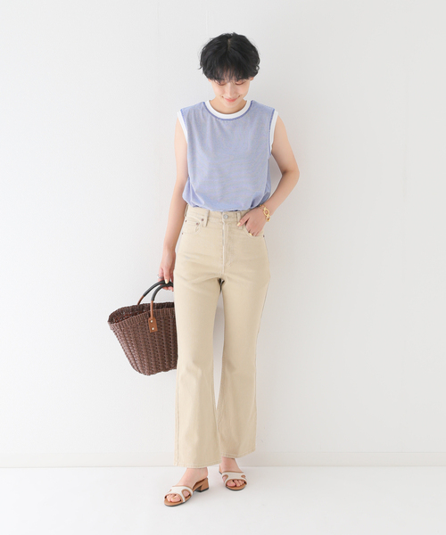 B.C STOCK（ベーセーストック）の「デニムフレアパンツ（デニムパンツ・レディース・ブラック/ベージュ/ブルー系その他・SMALL/MEDIUM/LARGE）」の6枚目の写真