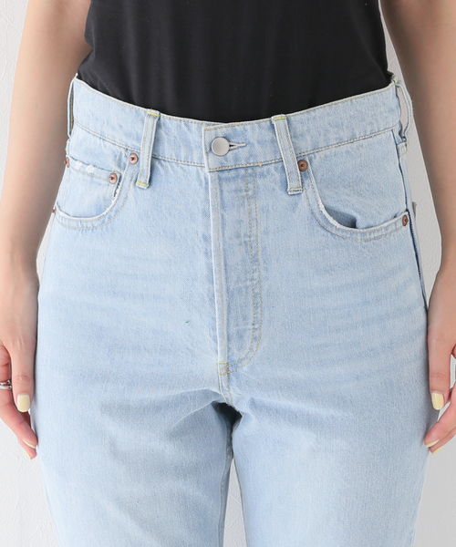 B.C STOCK（ベーセーストック）の「デニムフレアパンツ（デニムパンツ・レディース・ブラック/ベージュ/ブルー系その他・SMALL/MEDIUM/LARGE）」の13枚目の写真