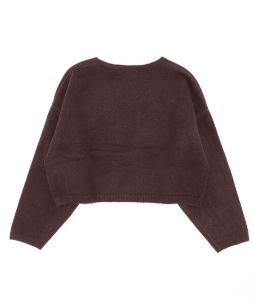 flower(フラワー)の「キトゥンニット(ニット/セーター・レディース・アイボリー/ブラウン・FREE)」の3枚目の写真