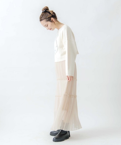 flower(フラワー)の「キトゥンニット(ニット/セーター・レディース・アイボリー/ブラウン・FREE)」の9枚目の写真