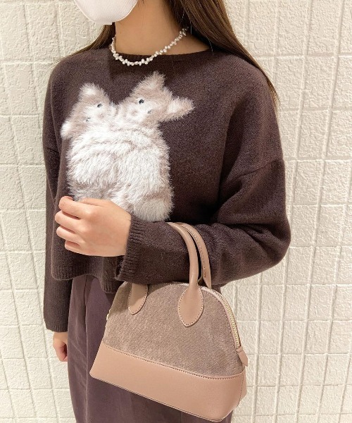 flower(フラワー)の「キトゥンニット(ニット/セーター・レディース・アイボリー/ブラウン・FREE)」の22枚目の写真