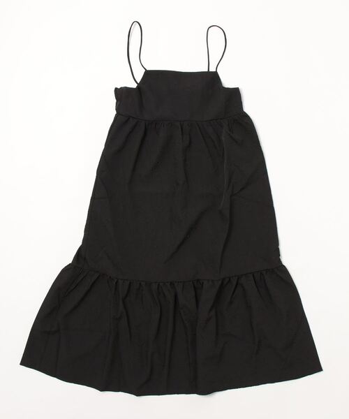 STYLEBLOCK（スタイルブロック）の「ふくれジャガードキャミワンピース（ワンピース・レディース・モカ/ブラック/ブルー/ライトベージュ・M）」の2枚目の写真