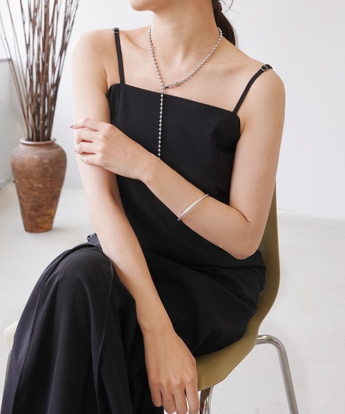 IAMUSE(アイアミューズ)の「金属アレルギー対応 ボールチェーンネックレス 60cm 6mm玉 S0749【IAMUSE】(ネックレス・レディース・シルバー・FREE)」の2枚目の写真