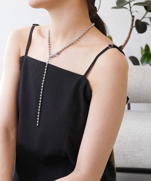 IAMUSE(アイアミューズ)の「金属アレルギー対応 ボールチェーンネックレス 60cm 6mm玉 S0749【IAMUSE】(ネックレス・レディース・シルバー・FREE)」の9枚目の写真