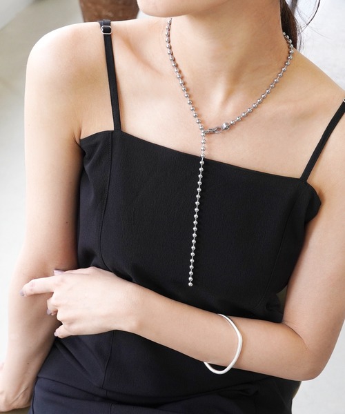 IAMUSE(アイアミューズ)の「金属アレルギー対応 ボールチェーンネックレス 60cm 6mm玉 S0749【IAMUSE】(ネックレス・レディース・シルバー・FREE)」の7枚目の写真