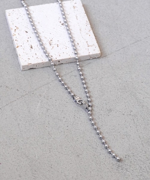 IAMUSE(アイアミューズ)の「金属アレルギー対応 ボールチェーンネックレス 60cm 6mm玉 S0749【IAMUSE】(ネックレス・レディース・シルバー・FREE)」の4枚目の写真