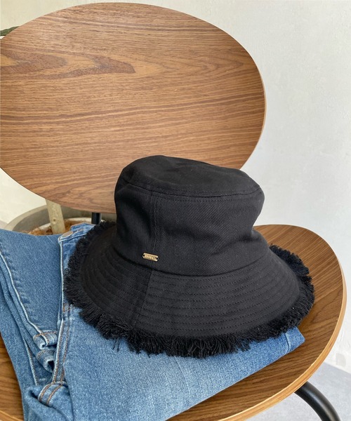 DouDou（ドゥドゥ）の「【WEB限定】フリンジバケットハット（ハット・レディース・ブラック/ベージュ/アイボリー・FREE）」の3枚目の写真