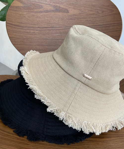 DouDou（ドゥドゥ）の「【WEB限定】フリンジバケットハット（ハット・レディース・ブラック/ベージュ/アイボリー・FREE）」の9枚目の写真