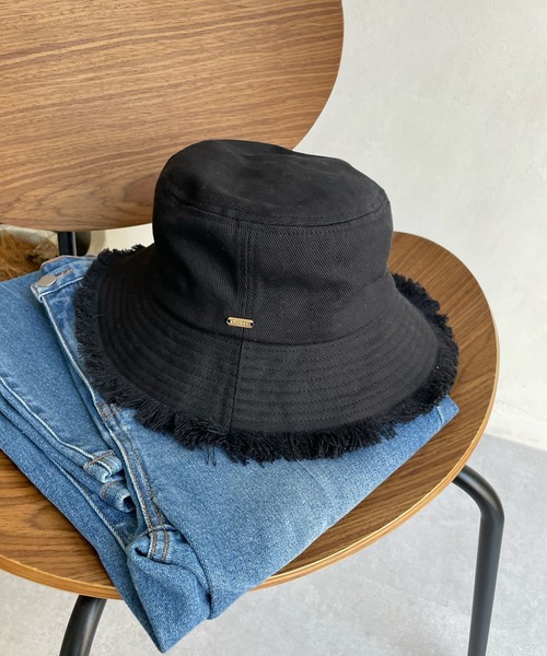 DouDou（ドゥドゥ）の「【WEB限定】フリンジバケットハット（ハット・レディース・ブラック/ベージュ/アイボリー・FREE）」の10枚目の写真