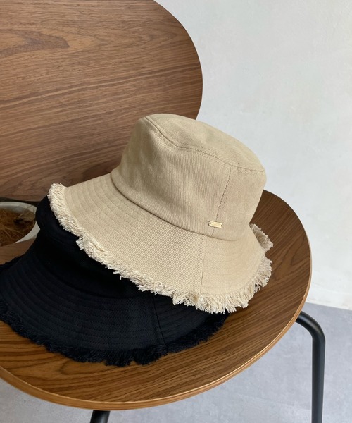 DouDou（ドゥドゥ）の「【WEB限定】フリンジバケットハット（ハット・レディース・ブラック/ベージュ/アイボリー・FREE）」の14枚目の写真