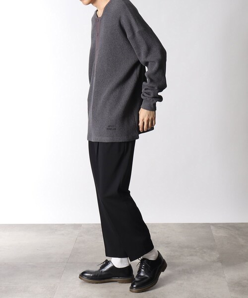 THE SHOP TK （ザ ショップ ティーケー ）の「◆【LUCEBER/ルースバー別注】ヘヴィーウエイトワッフル ヘンリーネックロングスリーブTシャツ（Tシャツ/カットソー・メンズ・ダークグレー/マスタード/オフホワイト・03/02）」の17枚目の写真