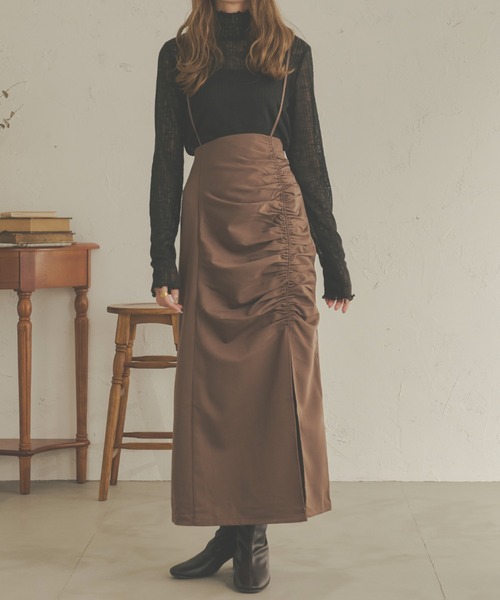 Ambre Neige(アンブルネージュ)の「透かし編みハイネックトップス/【WEB/EC限定商品】(Tシャツ/カットソー・レディース・ブラック/ベージュ/アイボリー・FREE)」の6枚目の写真