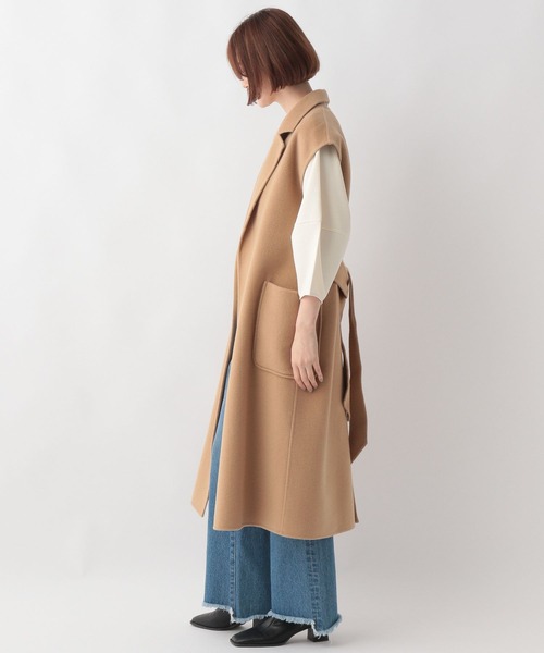 apart by lowrys ロングベストコート　ベージュ　キャメル 楽天市場】【SALE／46%OFF】ハッスイフードロングコート A part