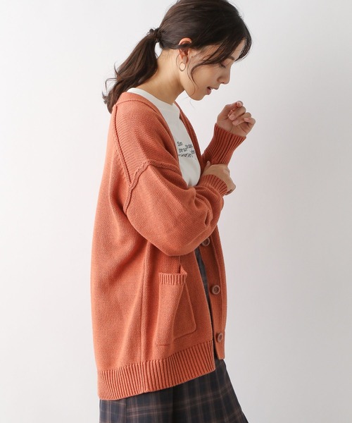GLOBAL WORK（グローバルワーク）の「アウトリンキングニュアンスカーディガン/295812（カーディガン/ボレロ・レディース・ブラウン/ピンク/グリーン/アイボリー/オレンジ・MEDIUM/LARGE）」の5枚目の写真