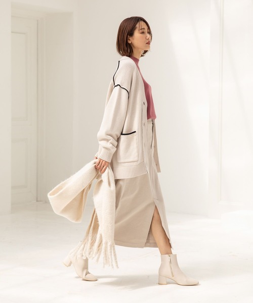 GLOBAL WORK（グローバルワーク）の「アウトリンキングニュアンスカーディガン/295812（カーディガン/ボレロ・レディース・ブラウン/ピンク/グリーン/アイボリー/オレンジ・MEDIUM/LARGE）」の8枚目の写真