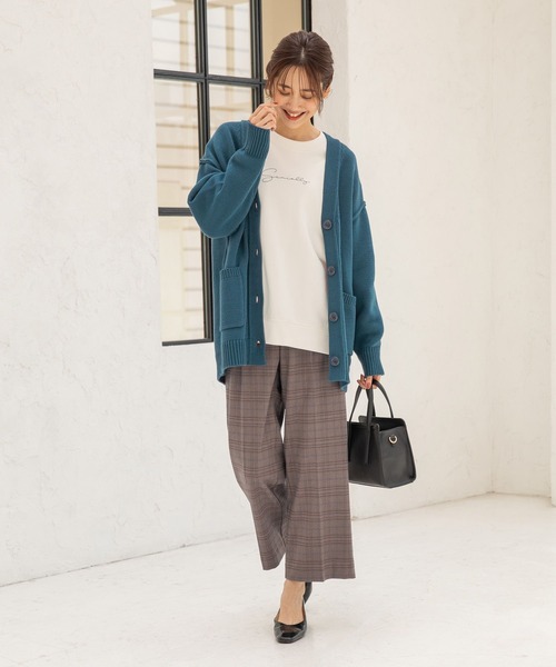 GLOBAL WORK（グローバルワーク）の「アウトリンキングニュアンスカーディガン/295812（カーディガン/ボレロ・レディース・ブラウン/ピンク/グリーン/アイボリー/オレンジ・MEDIUM/LARGE）」の13枚目の写真